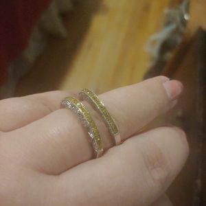 .925 Sterling and yellow Diamond ring